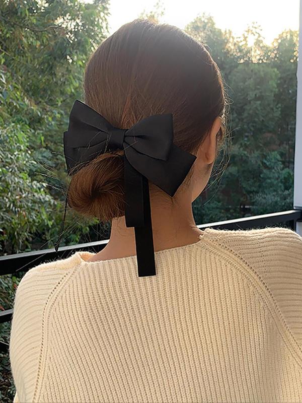 Women's Elegant Big Bow Design Hair French Clip, Gorgeous Chic Fashionable Hair Accessories for Daily Wear