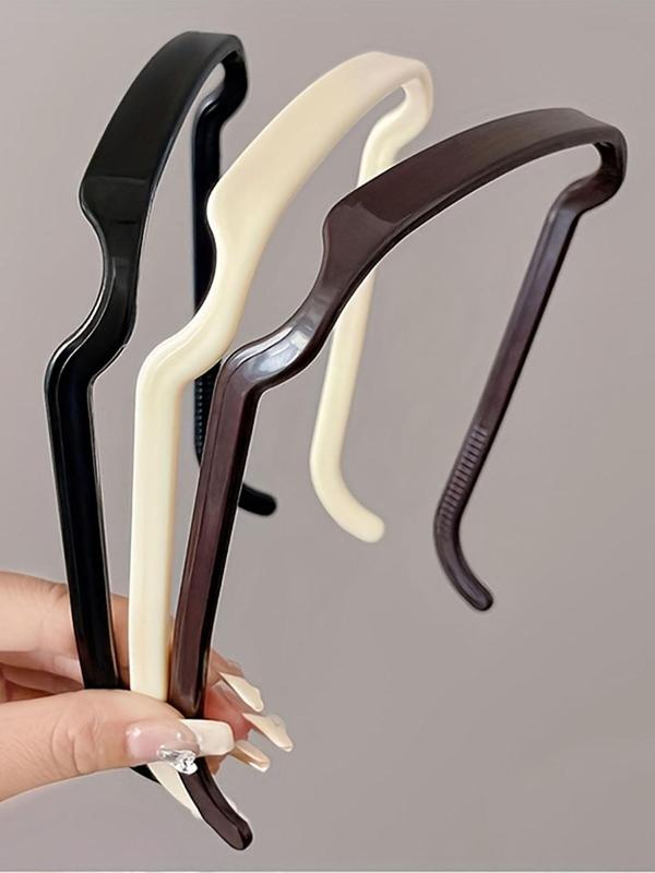 Solid Color Hair Hoop, Casual Versatile Hair Accessories for Women & Girls, Minimalist Headwear Suitable for Thick Hair