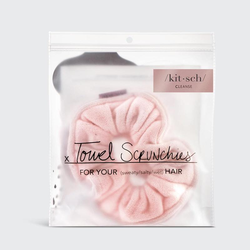 Patented Microfiber Towel Scrunchies - Blush