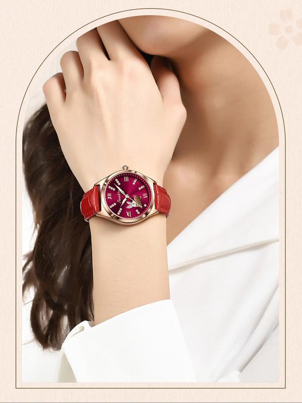 Women's Elegant Rabbit Pattern Quartz Watch, Exquisite Trendy Waterproof Wristwatch, Fashionable Watch As Gift for Women & Girls