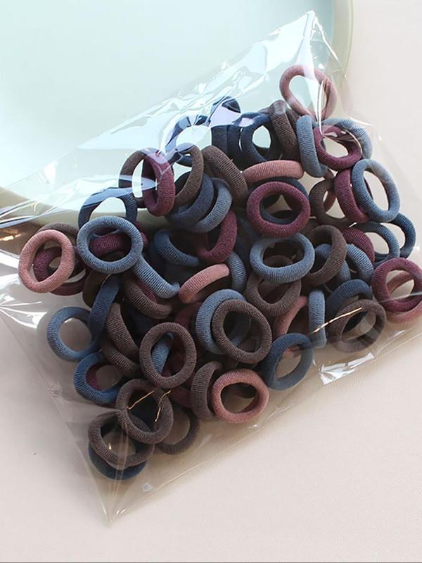 Solid Color High Elastic Hair Tie, Cute Hair Tie for Girls, Fashion Hair Accessories for Party, Daily Clothing Decor