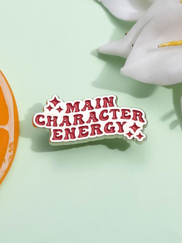 Creative Letter Pattern Brooch Pin,  Fashion Alloy Jewelry for Men and Women, Unique Accessories for Parties and Daily Outfits