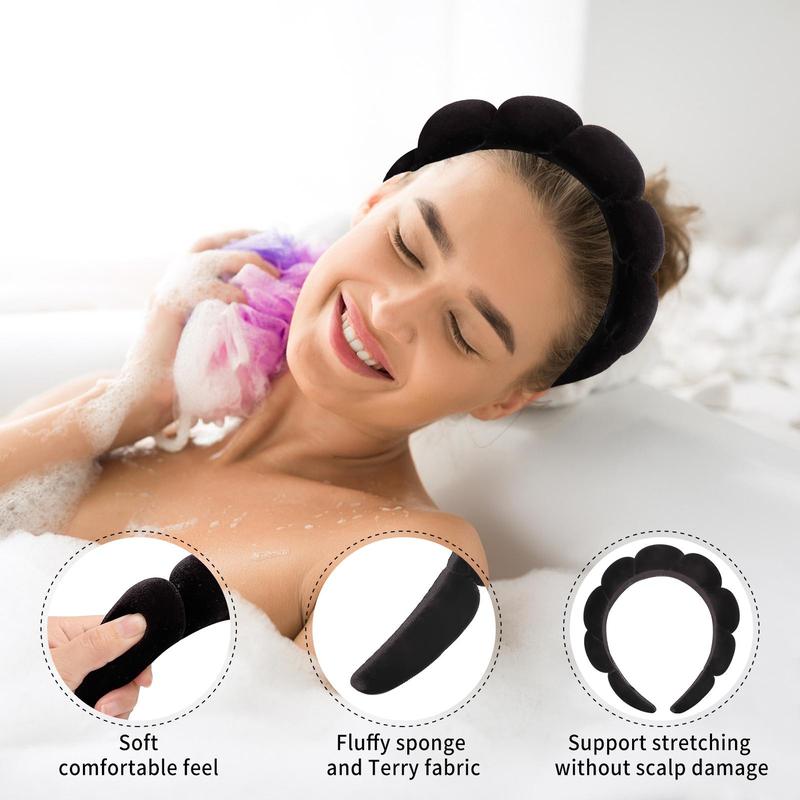 Face Washing Tool Set for Spa, 9 Counts Sports Shower Headband & Wristband & Hairpin & Claw Clips Set, Heatless Styling Tool, Home Bathroom Accessories