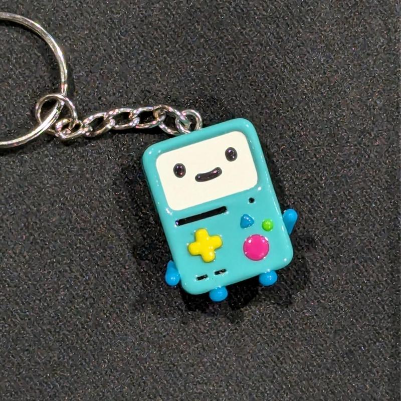 Adventure Time BMO Keychain - Glossy Cute Little Charm for Keys