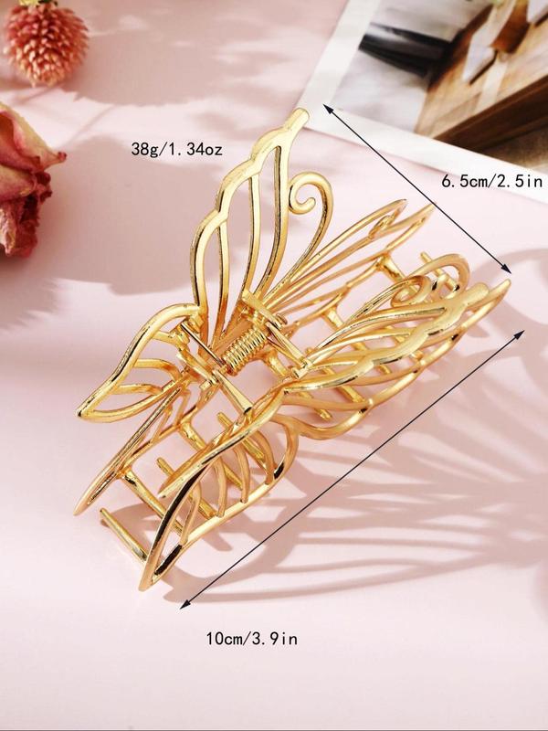 Women's Elegant Butterfly Design Hair Claw, Fashion Alloy Hair Claw for Daily Use, Temperament Hair Accessories