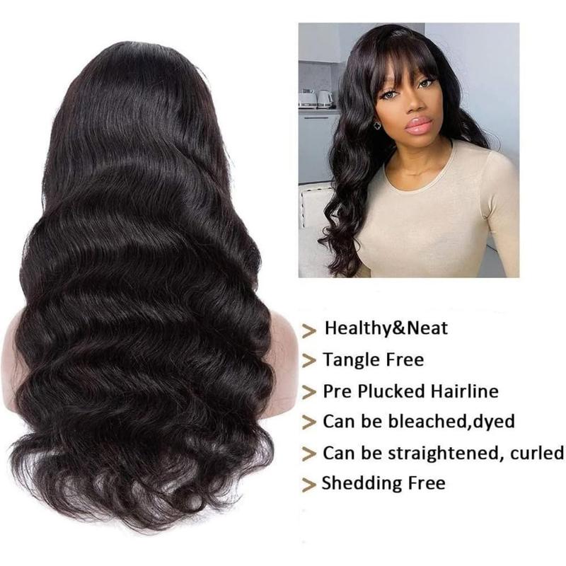 Supernova Hair Ready To Go Glueless Body Wave Wig With Bangs 5x5 Pre Cut Lace Closure Human Hair Wig