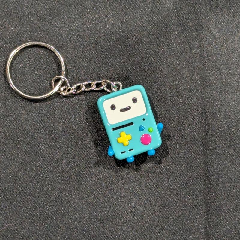 Adventure Time BMO Keychain - Glossy Cute Little Charm for Keys