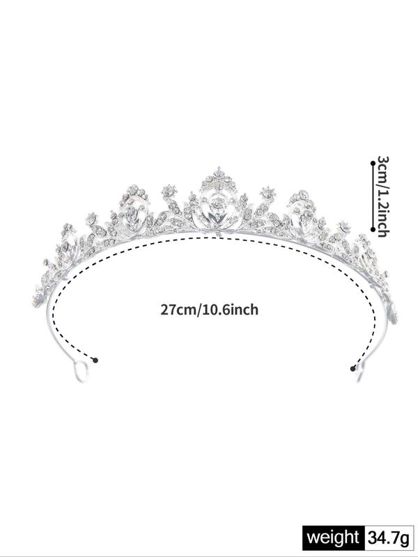 Rhinestone Crown for Wedding, Bridal Party Favor, Elegant Bridal Headwear for Wedding Bridal Party Formal Occasions, Fashion Hair Accessories for Women