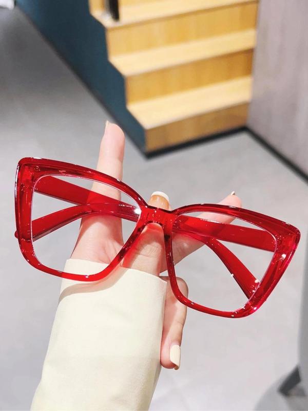 Women's Cute Cat Eye Frame Eyeglasses, Fashion Eyeglasses for Daily Wear, Fashion Accessories for Women & Girls