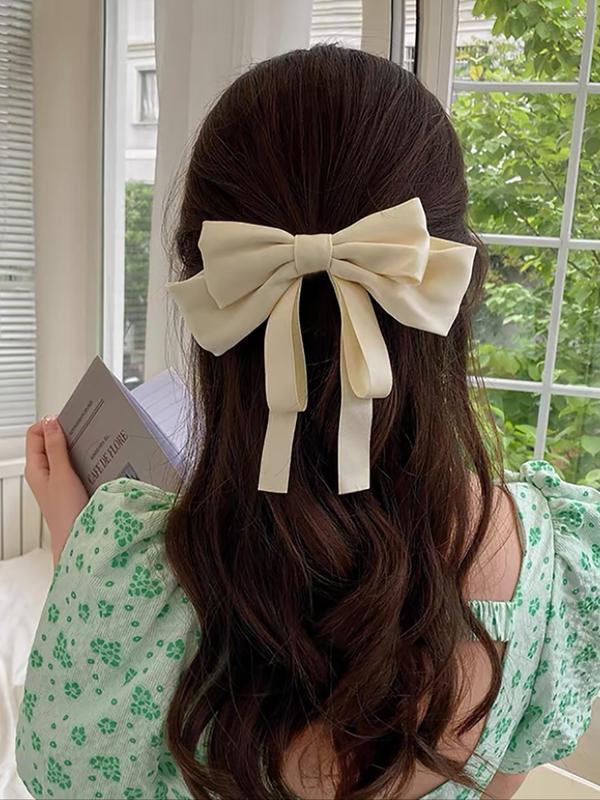 Women's Elegant Big Bow Design Hair French Clip, Gorgeous Chic Fashionable Hair Accessories for Daily Wear