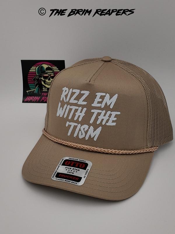 Rizz Em With The Tism Hat | Flirty Funny Comedy Humorous Accessories