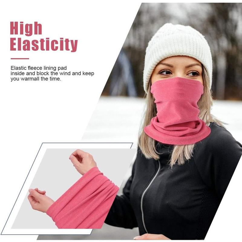 2 Pack Winter Neck Warmer Gaiter Fleece Windproof Face Mask Cover Cold Weather Scarf for Men & Women