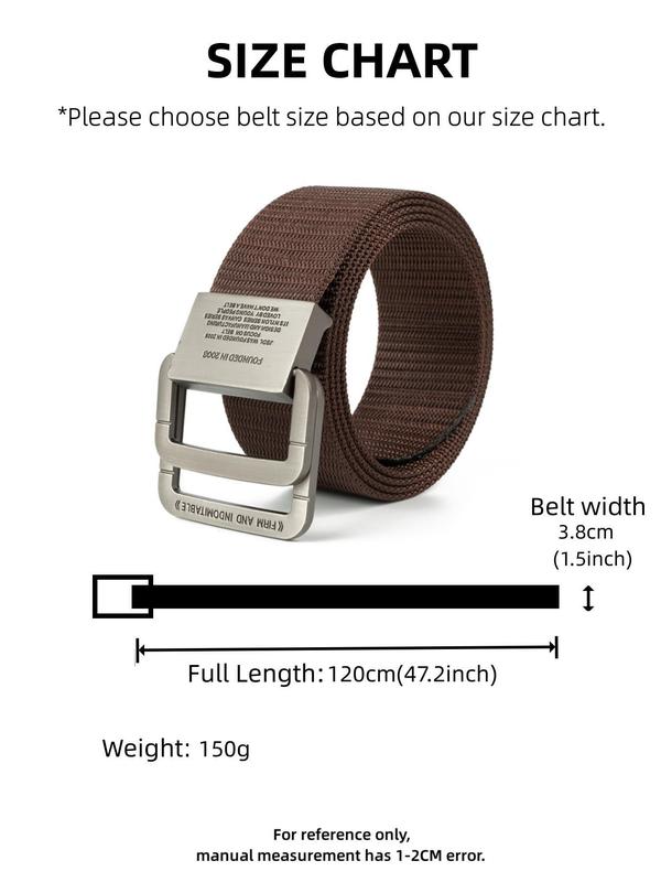 Men's Casual Minimalist Nylon Tape Belt,  Trendy Solid Color Waist Belt, Chic All-match Clothes Accessories for Daily & Work Use