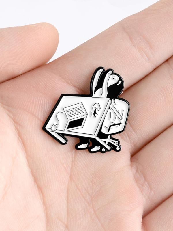 Cartoon Design Pin Brooch, Accessories for Daily Vacation Holiday Party Gift, Enamel Pin for Backpacks, Fixed Buckle, Alloy Jewelry for Men & Women