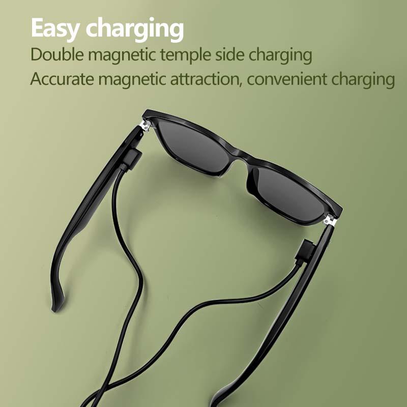 Smart Glasses, Wireless Stereo Earphones, Anti Strong Light Smart Sunglasses, Suitable for Tourism, Driving, Cycling, Climbing, Outdoor Fishing, Stocking Fillers Gift, Eye Glasses Camera