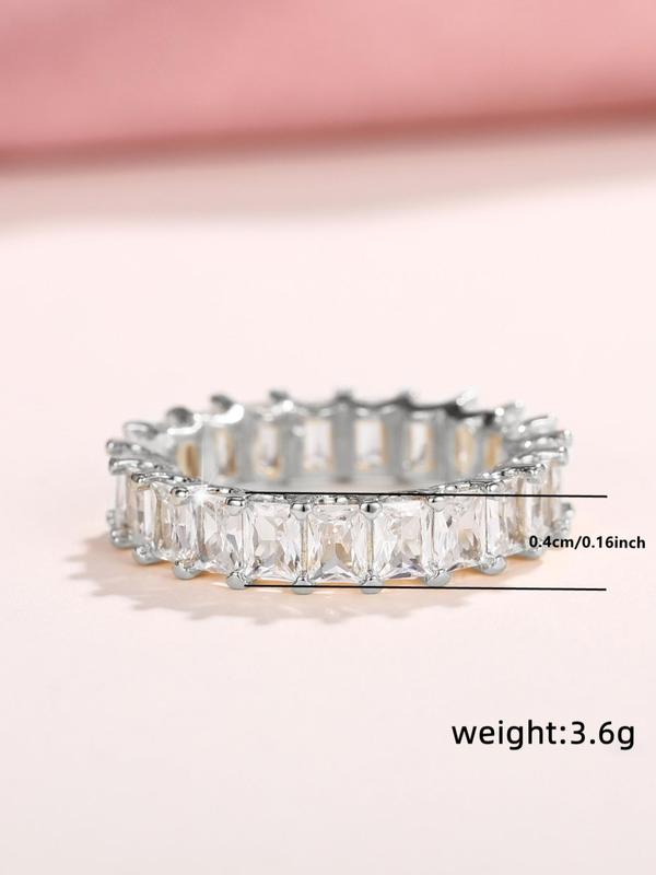 Fashion Rhinestone Decorated Ring for Women & Girls, Fashion Jewelry for Party, Daily Clothing Decor, Trendy All-match & Exquisite Jewelry for Birthday Gift