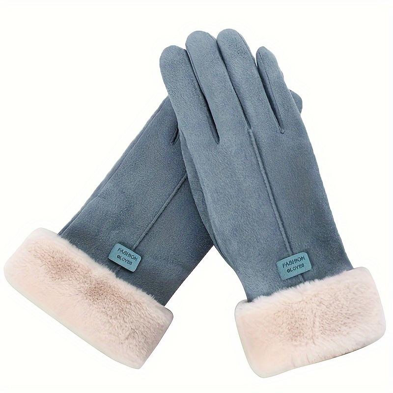 Warm winter gloves, plush lining, touch screen snow thickened cold sports gloves, Christmas gloves, Christmas gifts