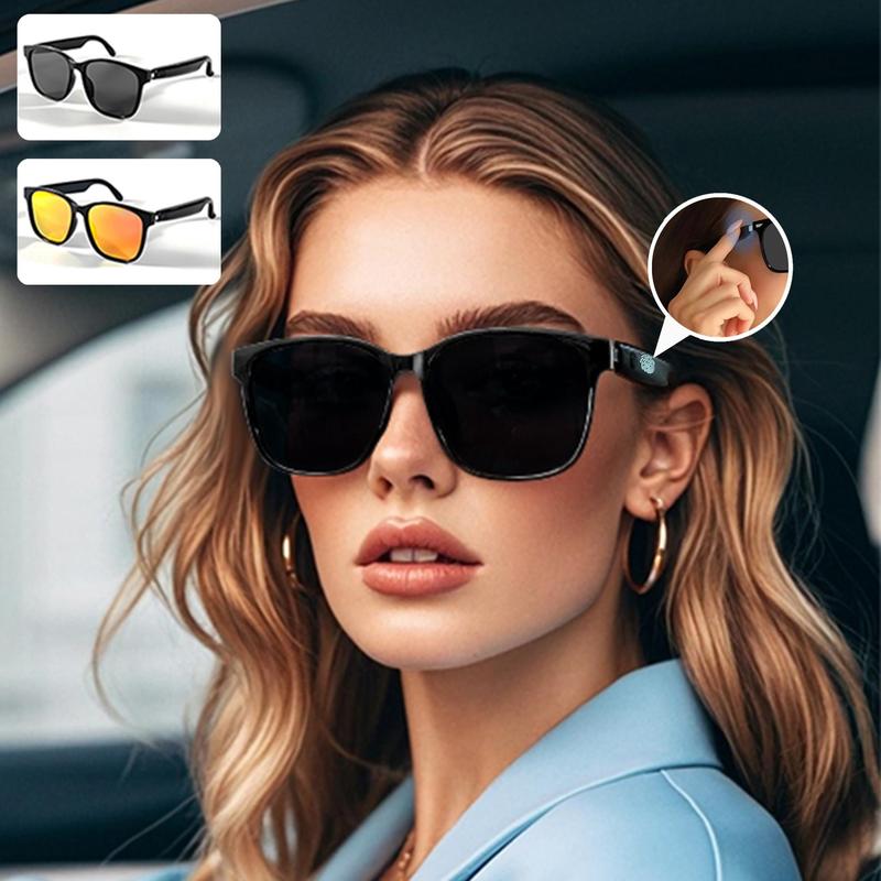 Smart Glasses, Wireless Stereo Earphones, Anti Strong Light Smart Sunglasses, Suitable for Tourism, Driving, Cycling, Climbing, Outdoor Fishing, Stocking Fillers Gift, Eye Glasses Camera