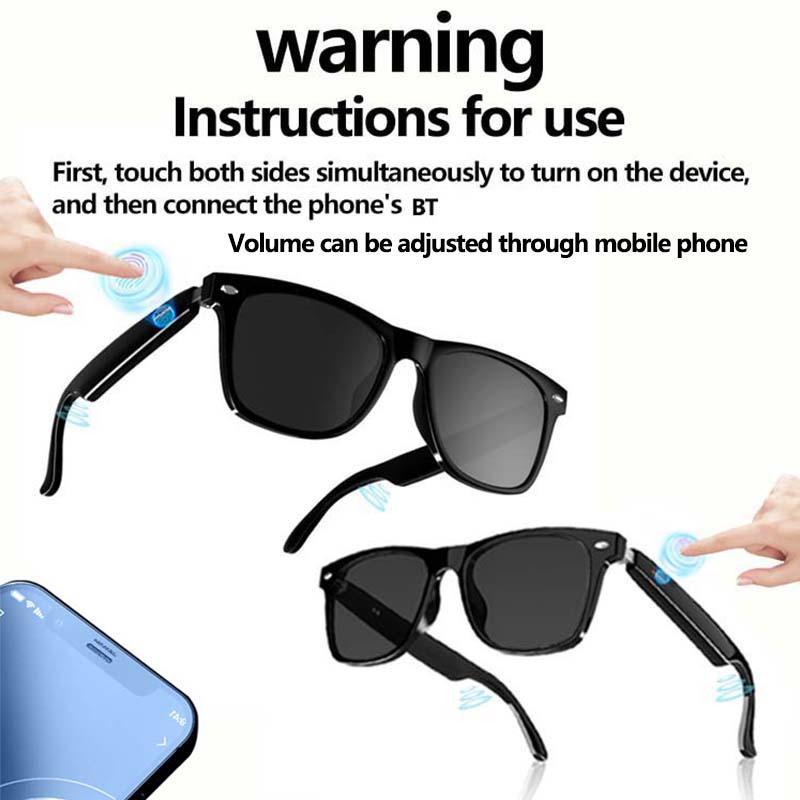 Smart Glasses, BT Sunglasses, Built-in Microphone and Speaker, Voice Assistant, UV Protection, Office, Driving, Riding, Outdoor Sports Bluetooth Glasses music playback Smart Glasses Wireless Bluetooth