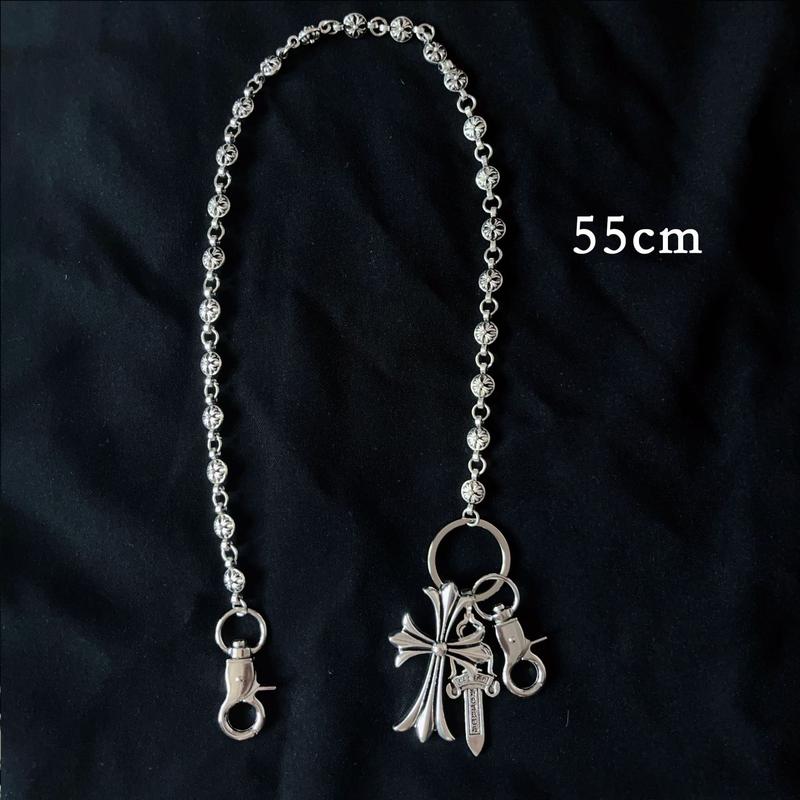 Retro trouser chain dice sword round bead cross waist chain lobster buckle pendant trouser chain