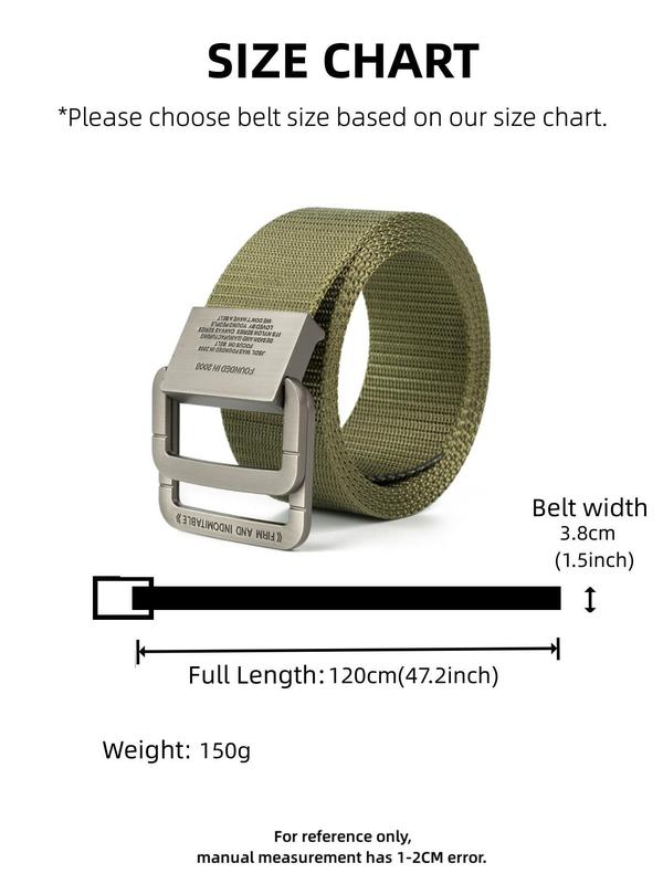 Men's Casual Minimalist Nylon Tape Belt,  Trendy Solid Color Waist Belt, Chic All-match Clothes Accessories for Daily & Work Use