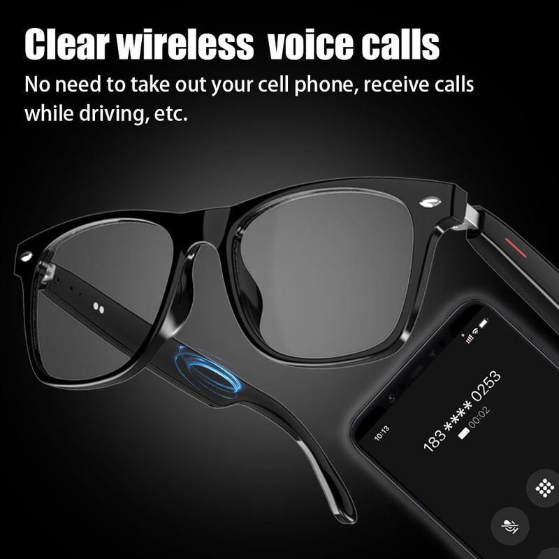 Smart Glasses, BT Sunglasses, Built-in Microphone and Speaker, Voice Assistant, UV Protection, Office, Driving, Riding, Outdoor Sports Bluetooth Glasses music playback Smart Glasses Wireless Bluetooth