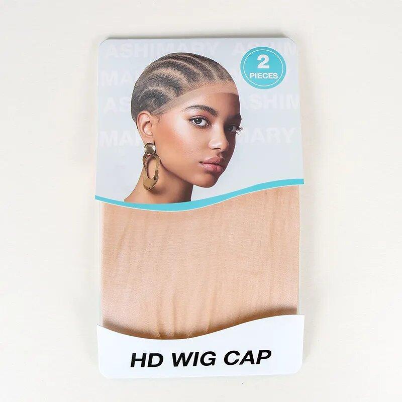 Ashiamry Hd Wig Cap 2PCs, Thin Invisible Wig Cap for Women,Transparent and Breathable Bald Cap for Wig