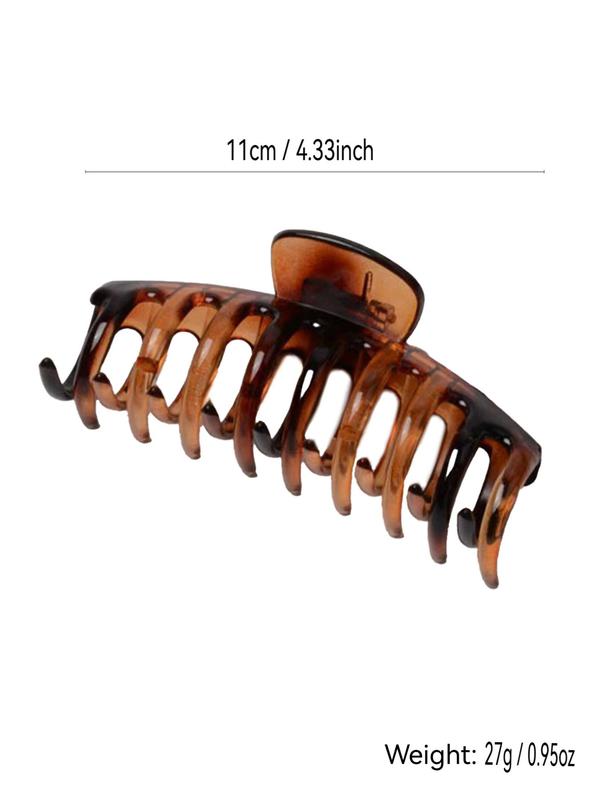 Fashionable Tortoise Pattern Hair Claw, Large Claw Clip, Casual Versatile Hair Accessories for Women & Girls, Minimalist Headwear Suitable for Thick Hair