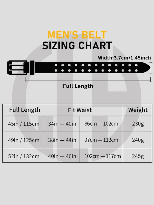 Men's Classic Solid Color Pu Leather Belt, 2024 New Style Fashion Double Prong Belt for Jeans Pants, Trendy All-match Belt for Birthday Gift