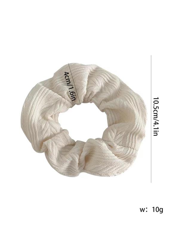 5pcs Simple Design Plain Hair Tie, Minimalist Elegant Solid Scrunchies, Casual Daily Hair Accessories for Women