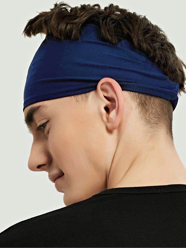 Unisex's Solid Color Sporty Hair Band, Sporty Breathable Sweat-absorbing Hair Band for Running & Yoga, Hair Accessories for Men & Women