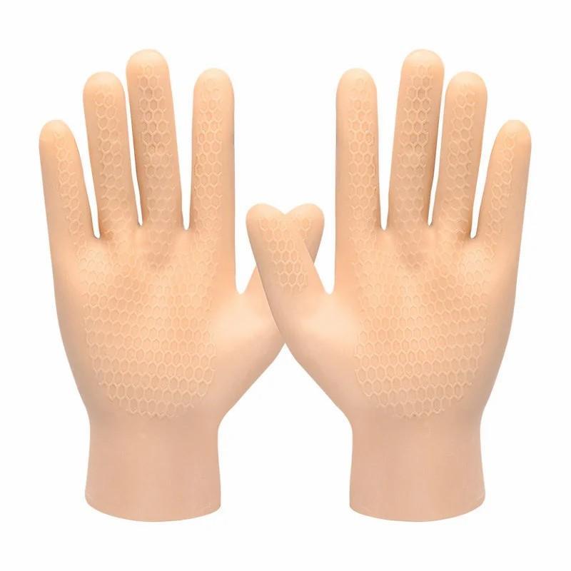 Silicone Moisturizing Gloves (1 Pair), Anti-slip Gloves for Dry Hands, Hand Care Supplies for Women & Girls