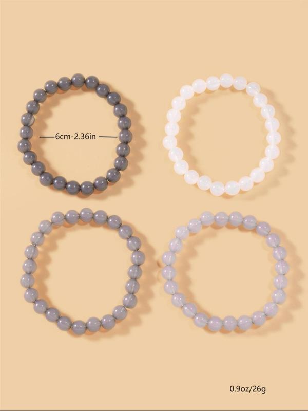 2024 New Style Simple Beaded Bracelet, Boho Style Matching Bracelet for Women & Men, Classic Fashion Cool Female Accessories for Daily Summer Vacation Beach Wear