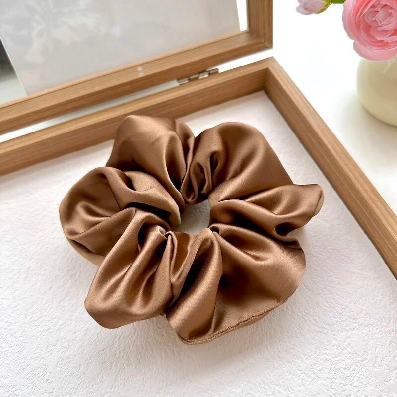 2 Elegant Jumbo Multi Solid Color Scrunchies for Women