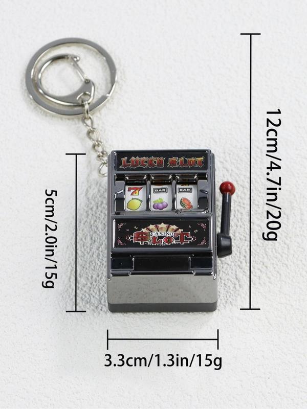 Rotating Fruit Machine Shaped Keychain, Y2k Fall Keychain for Men & Women, Summer Style 2024 Cute All-match Fashion Key Accessories for Daily Used, Holiday Gift, Fall Outfits, Fall Freshness