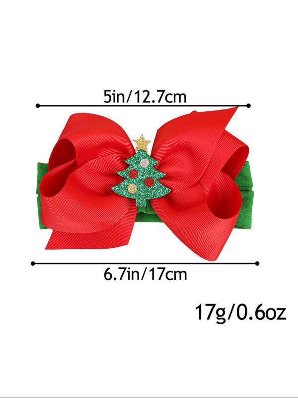 Cute Bowknot Design Hair Band, Christmas Themed Hair Accessories for Women & Girls, Minimalist Headwear Suitable for Thick Hair