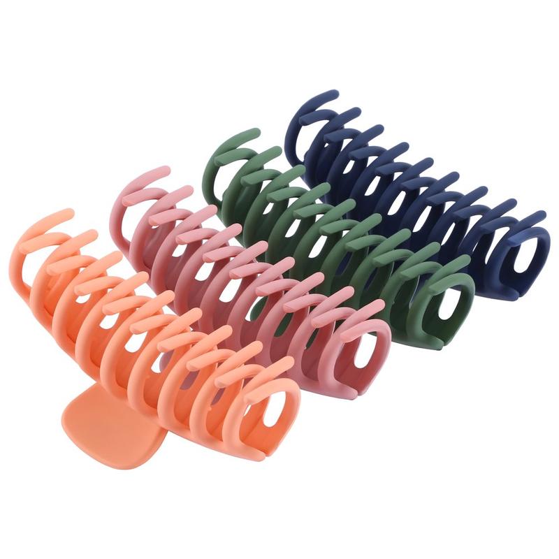 4pcs 6pcs Hair Claw Clips Nonslip Large Strong Hold Matte Hair Clips Hair Clamps For Thick Hair Hair Accessories