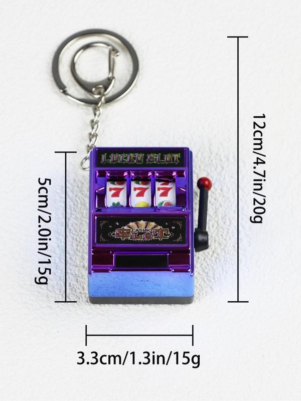 Rotating Fruit Machine Shaped Keychain, Y2k Fall Keychain for Men & Women, Summer Style 2024 Cute All-match Fashion Key Accessories for Daily Used, Holiday Gift, Fall Outfits, Fall Freshness