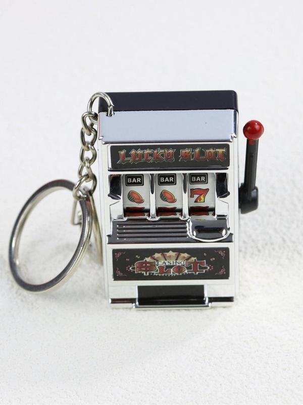 Rotating Fruit Machine Shaped Keychain, Y2k Fall Keychain for Men & Women, Summer Style 2024 Cute All-match Fashion Key Accessories for Daily Used, Holiday Gift, Fall Outfits, Fall Freshness