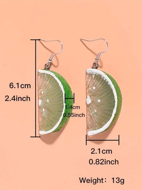 1 Pair Casual Fruit Themed Dangle Earrings, Cute Orange Design Dangle Earrings for Women & Girls, Trendy All-match & Exquisite Jewelry for Birthday Gift