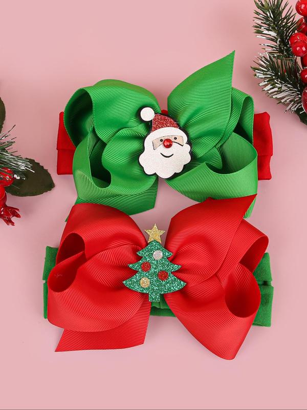 Cute Bowknot Design Hair Band, Christmas Themed Hair Accessories for Women & Girls, Minimalist Headwear Suitable for Thick Hair