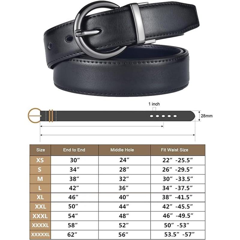 Fine Women Reversible Leather Belts for Dress Jeans Waist Ornament