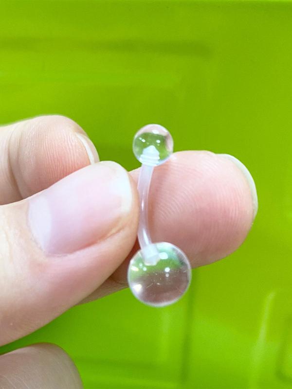 Transparent Body Piercing Jewelry, Punk Style Nose Ring, Lip Ring, Ear Ring, Tongue Ring, Earrings, Fashion Accessories for Men & Women