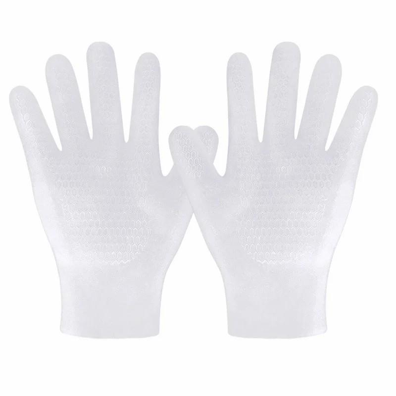 Silicone Moisturizing Gloves (1 Pair), Anti-slip Gloves for Dry Hands, Hand Care Supplies for Women & Girls