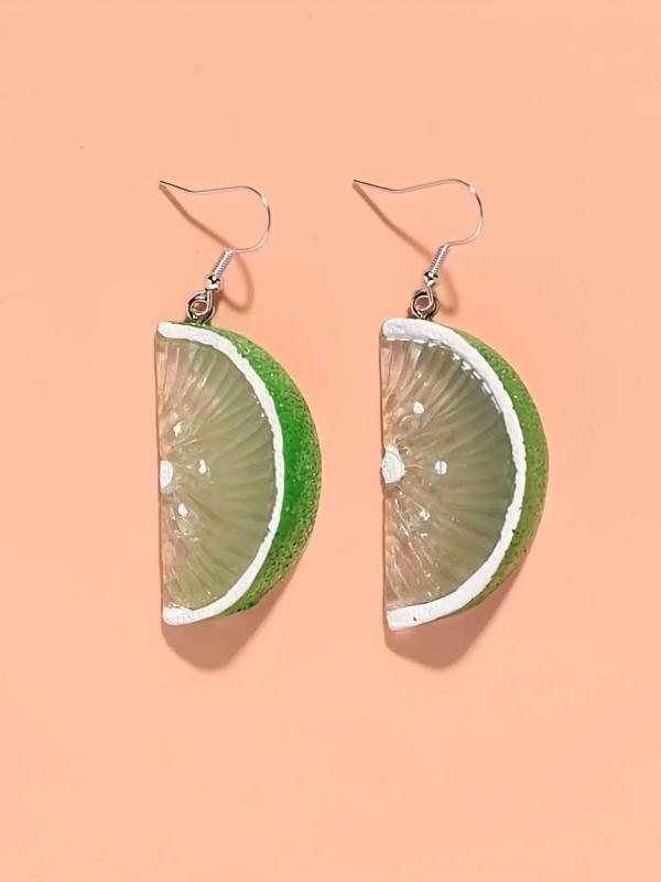 1 Pair Casual Fruit Themed Dangle Earrings, Cute Orange Design Dangle Earrings for Women & Girls, Trendy All-match & Exquisite Jewelry for Birthday Gift