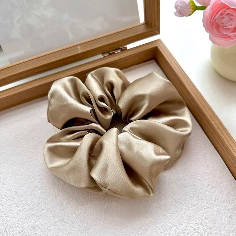 2 Elegant Jumbo Multi Solid Color Scrunchies for Women