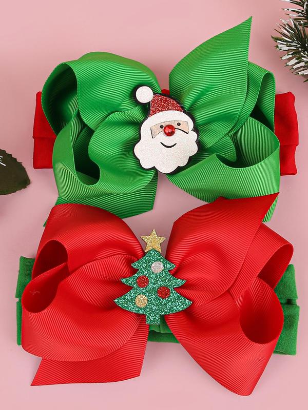 Cute Bowknot Design Hair Band, Christmas Themed Hair Accessories for Women & Girls, Minimalist Headwear Suitable for Thick Hair