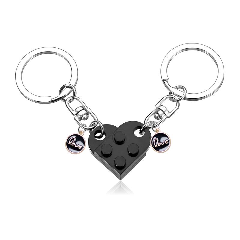 Heart Keychain Set-Matching Keychains, Christmas Gift for Couples