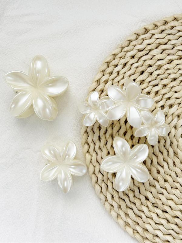 Cute Flower Shaped Hair Claws, Fashion Elegant Hair Claw Clips for Women & Girls, Minimalist Hair Accessories for Party Hairstyle Ideas