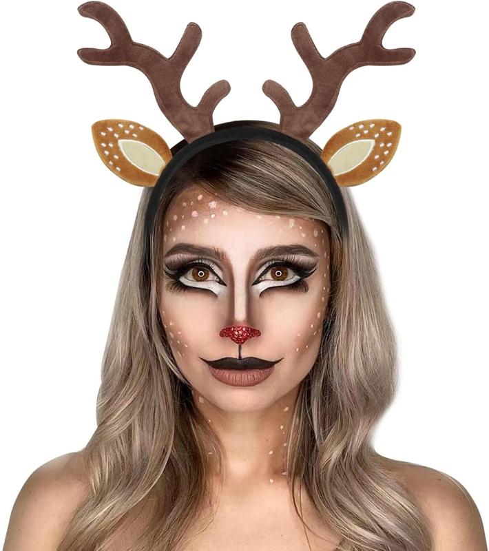 Deer  Headband Reindeer  Headband  Fawn Horn Headpiece  Ears Headband Christmas  Holiday Accessories Deer Costume